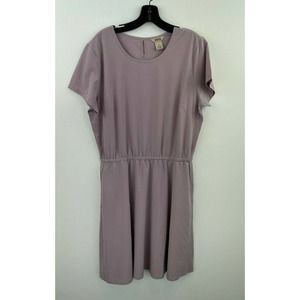 Duluth Trading Medium Dress Purple Lightweight Pockets Womens A-Line ret